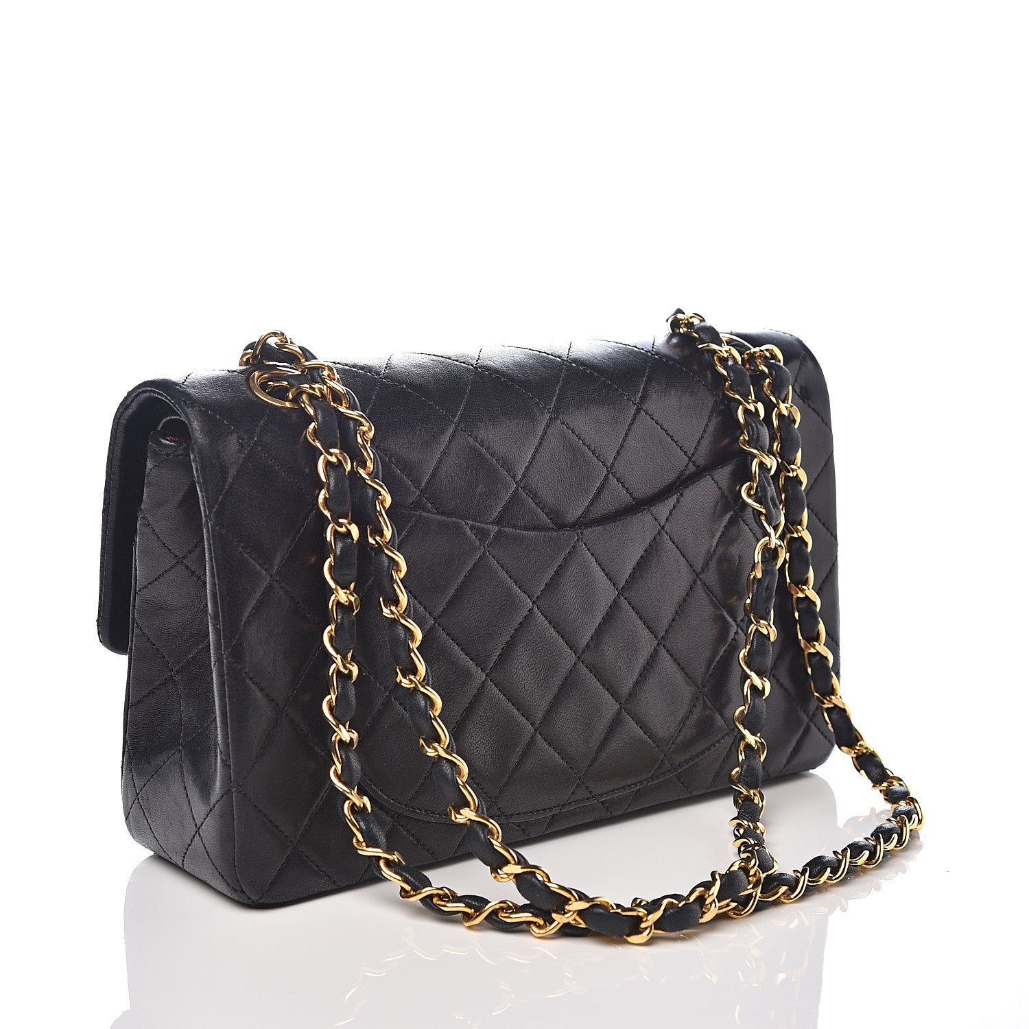 Chanel Lambskin Quilted Small Double Flap Black 2 of 15