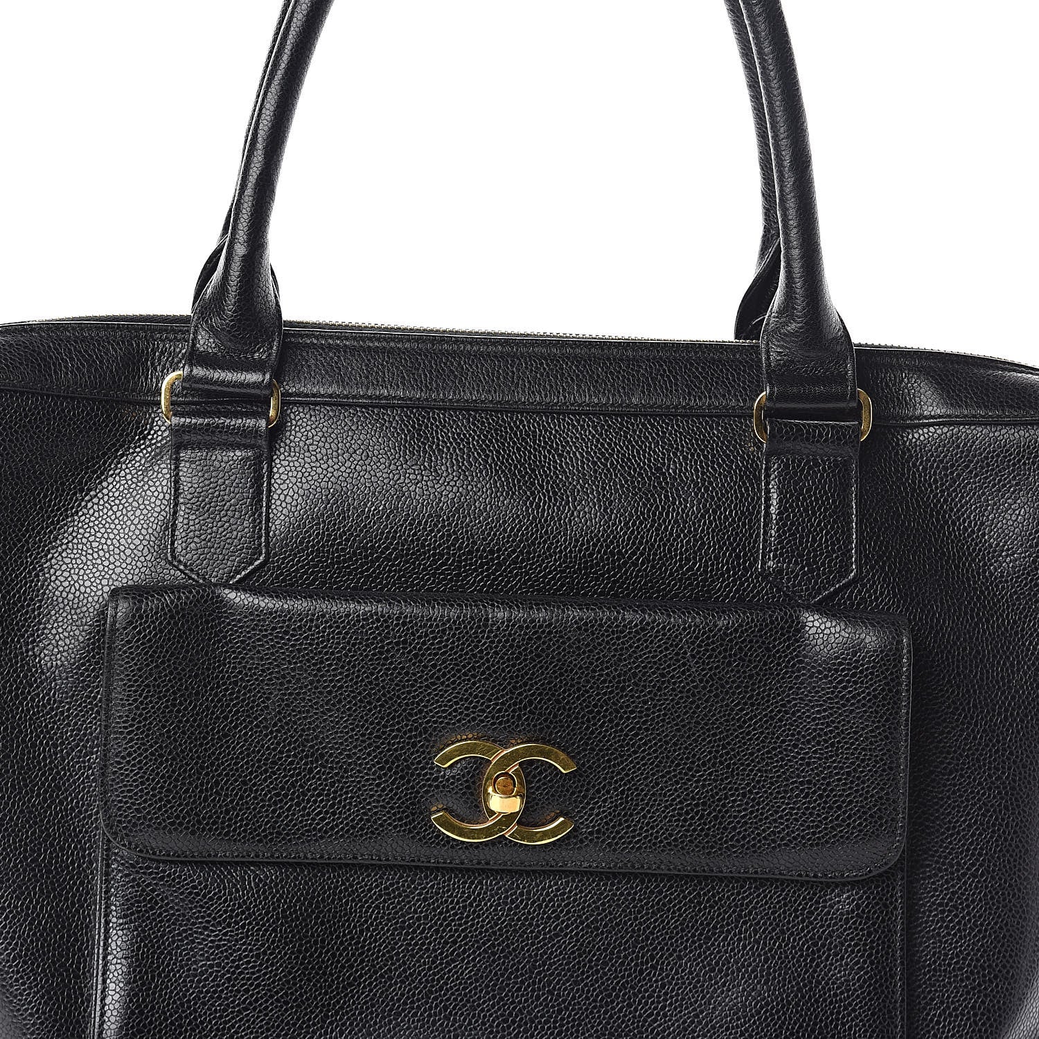 Chanel Caviar CC Tote Black 8 of 10