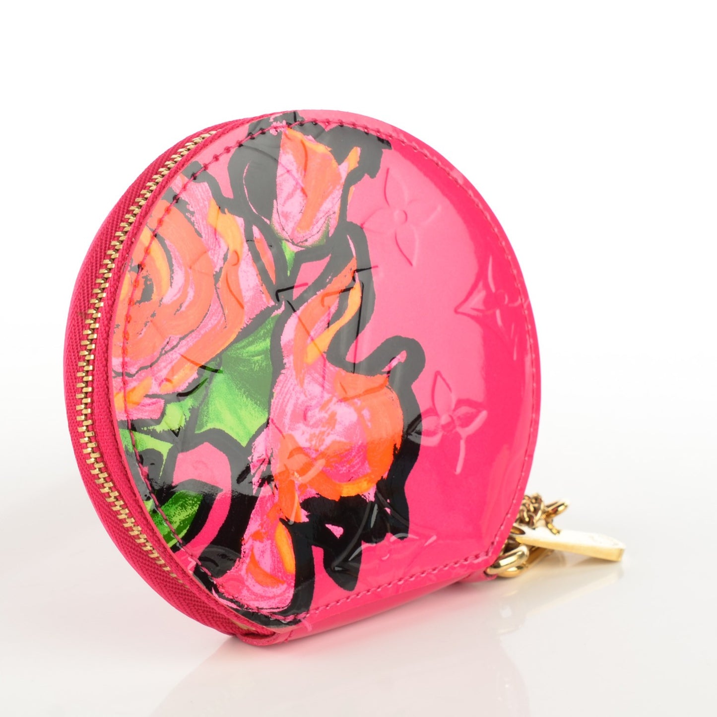 Vernis Roses Chapeau Coin Purse Rose Pop