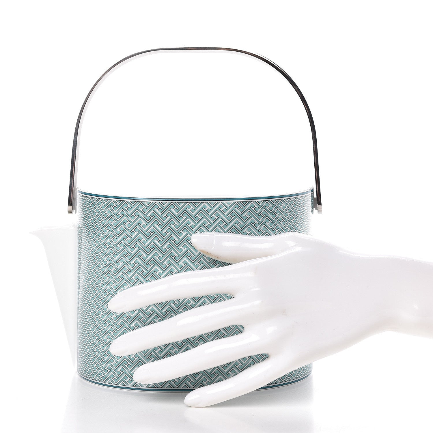 Hermes Porcelain Tie Set Teapot 2 of 8