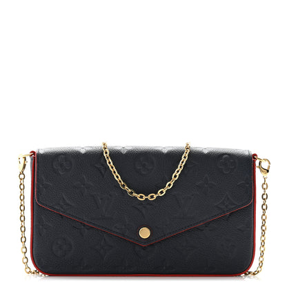 Louis Vuitton Empreinte Pochette Felicie Chain Wallet Marine Rouge 1 of 11