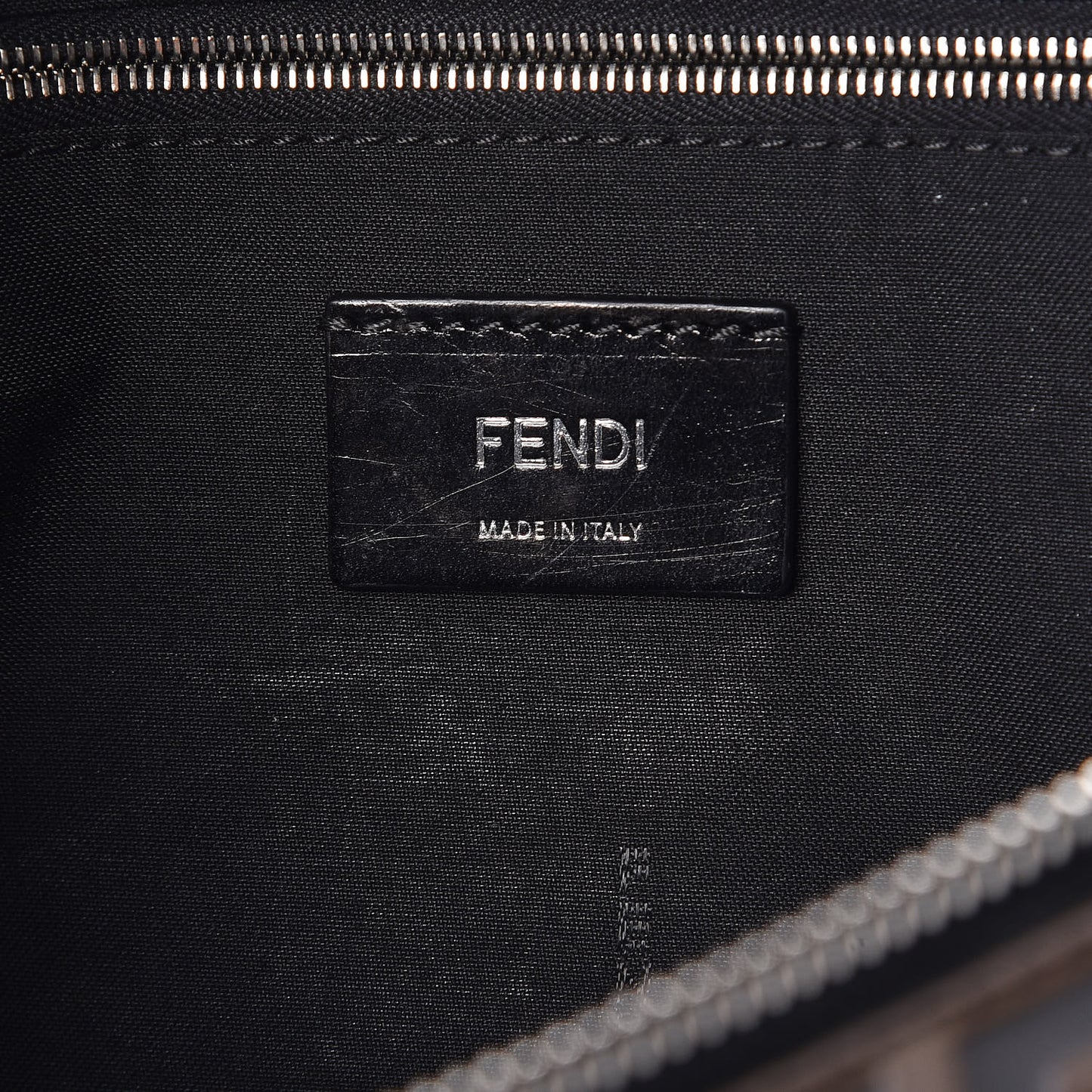 Vitello Century Bi-Color FF 1974 Embossed Belt Bag Maya Black