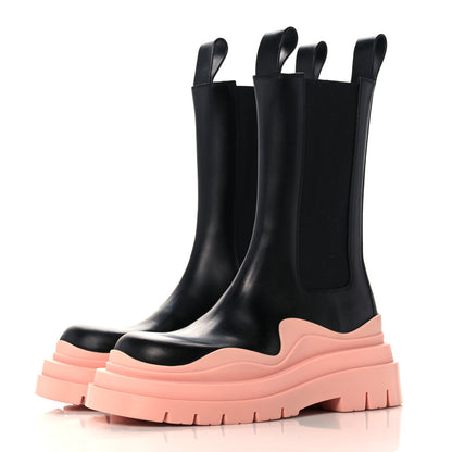Bottega Veneta Calfskin The Tire Boots 35.5 Black Peachy 3 of 7