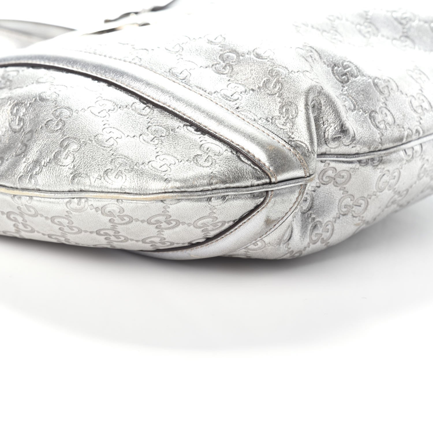 Gucci Guccissima Medium Britt Tote Silver 7 of 8