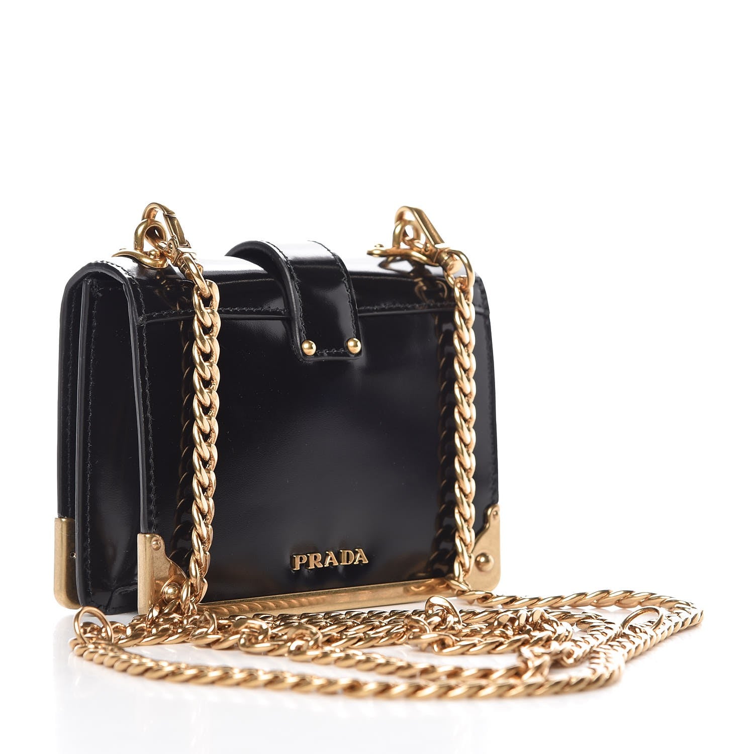 Prada Spazzolato Micro Cahier Bag Black 4 of 10
