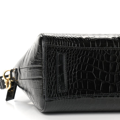 Givenchy Calfskin Crocodile Embossed Mini Antigona Black 8 of 9