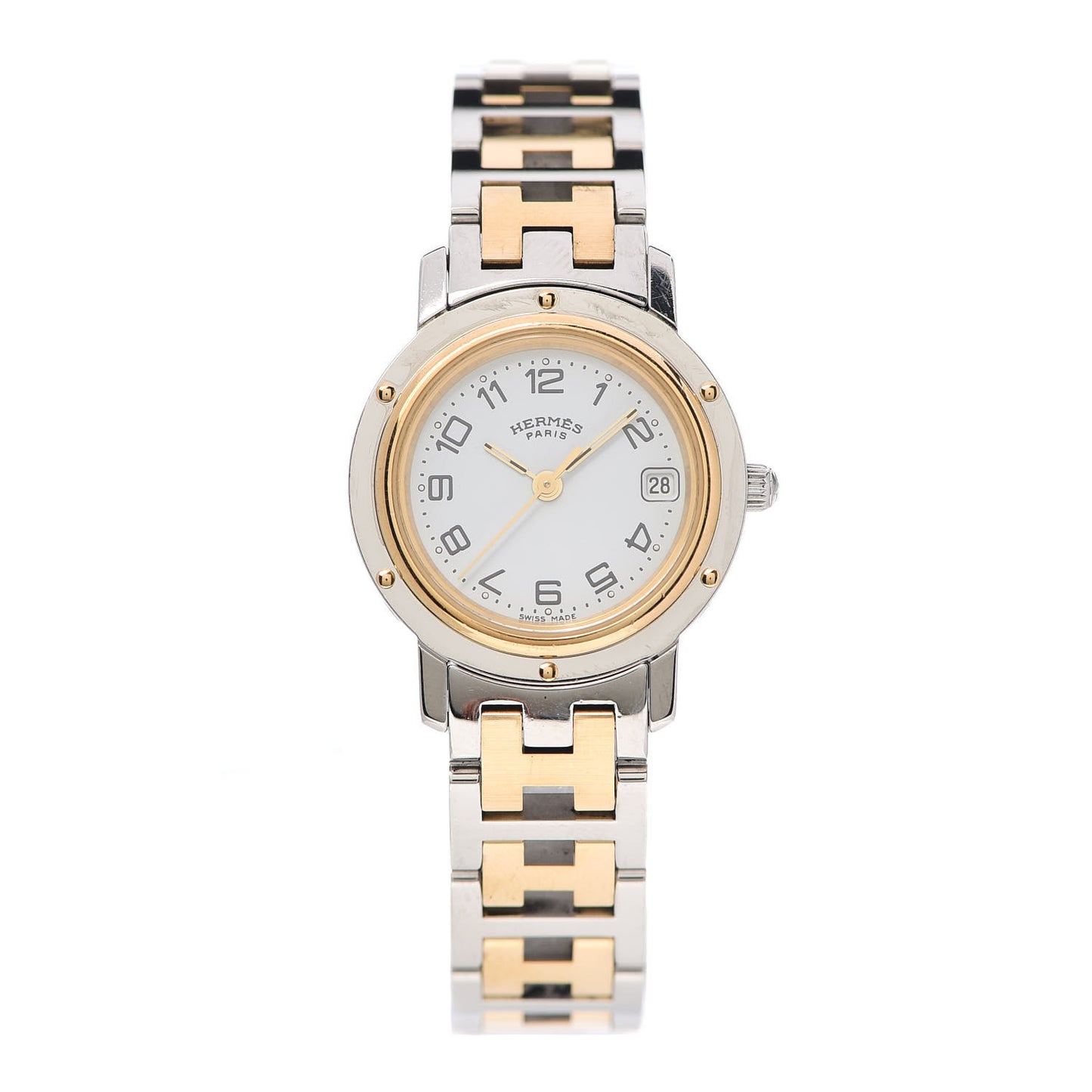 Stainless Steel 24mm Clipper Quartz Watch Gold