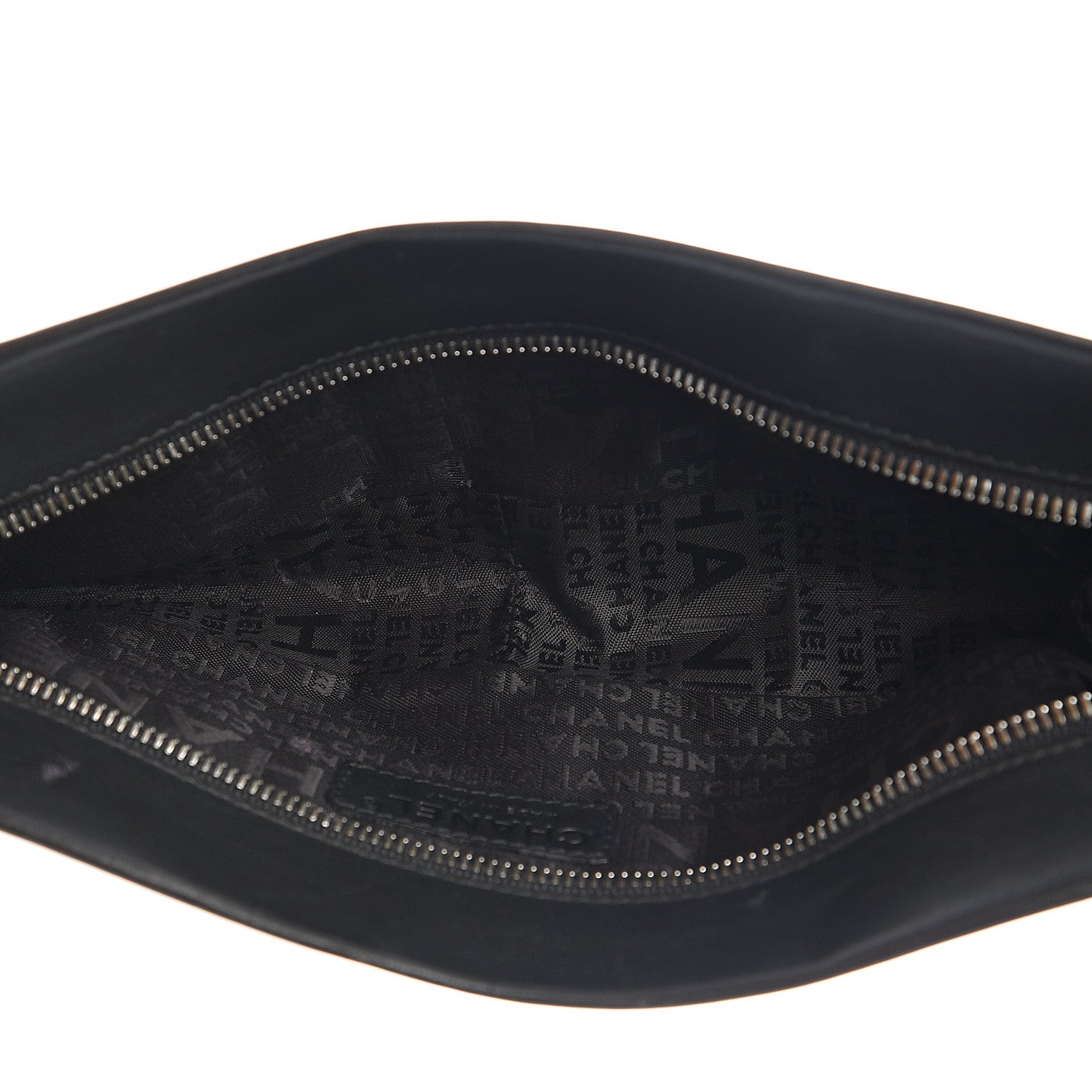 Chanel Calfskin Vertical Quilted Lax Clutch With Chain Black 4 of 10