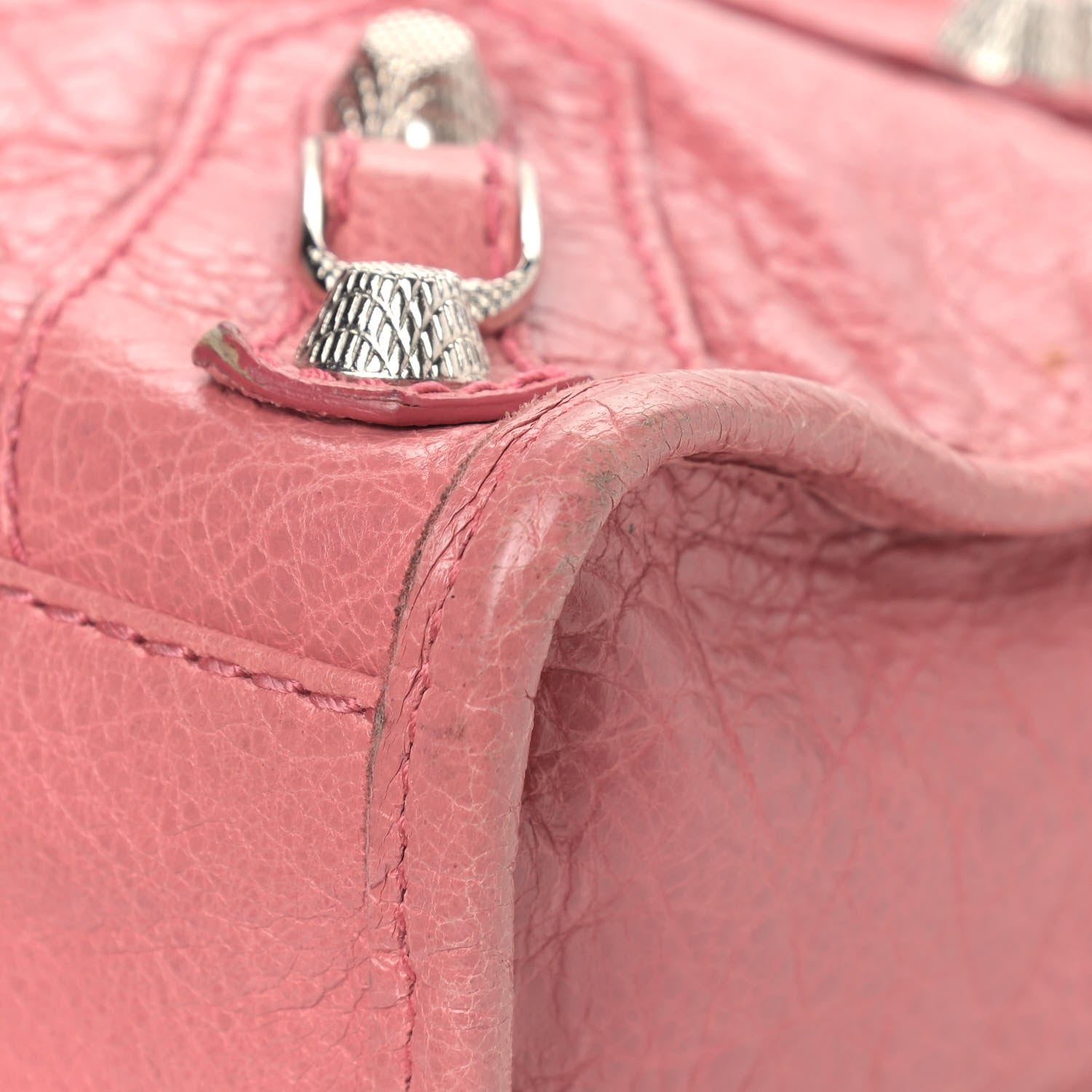 Balenciaga Agneau Giant 12 Silver Hardware Mini City Rose Bombon Raspberry 9 of 12