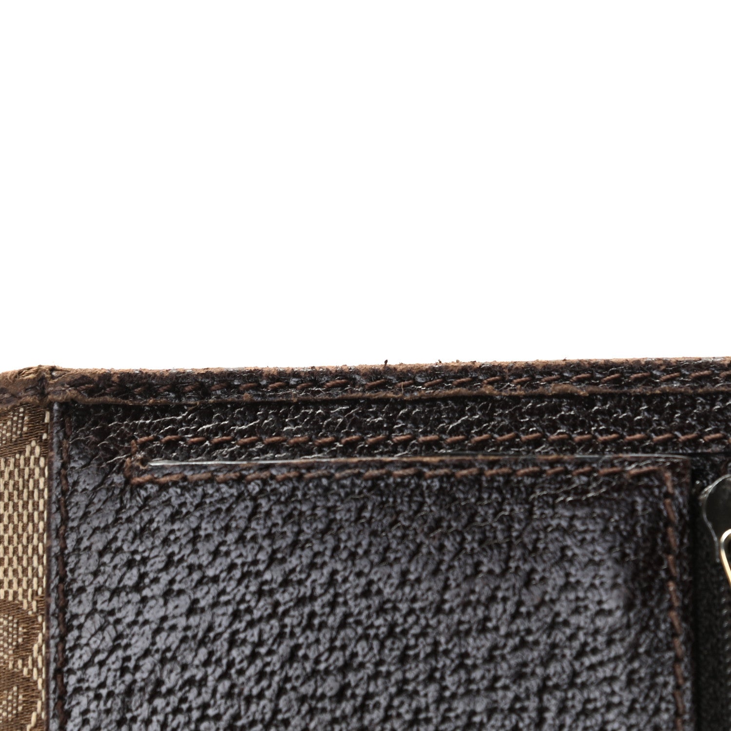 Gucci Monogram Calfskin Ladies Web Continental Wallet Beige Ebony Cocoa 10 of 11