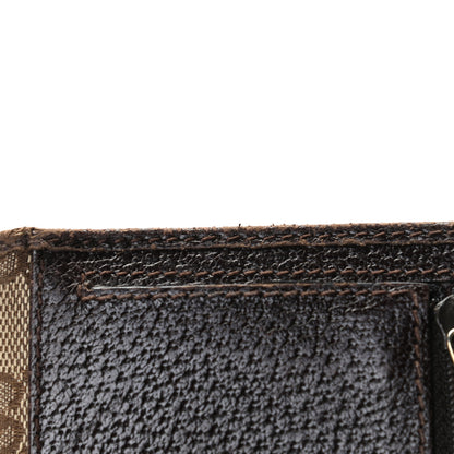 Gucci Monogram Calfskin Ladies Web Continental Wallet Beige Ebony Cocoa 10 of 11