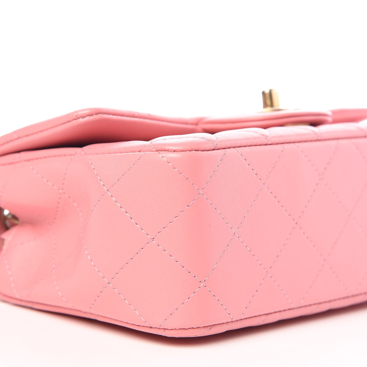 Chanel Lambskin Quilted Mini Rectangular Flap Pink 8 of 22