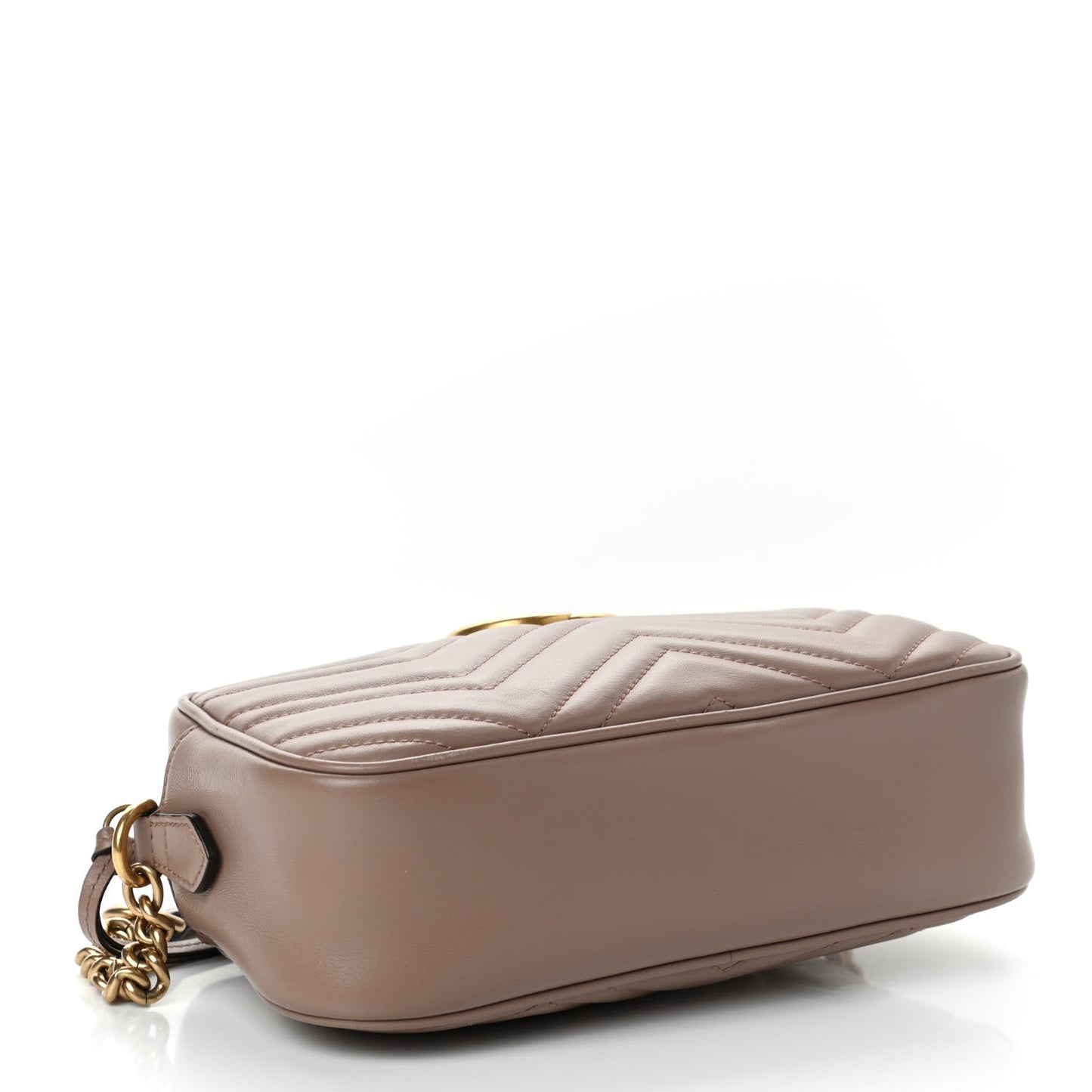 Calfskin Matelasse Small GG Marmont Chain Shoulder Bag Porcelain Rose