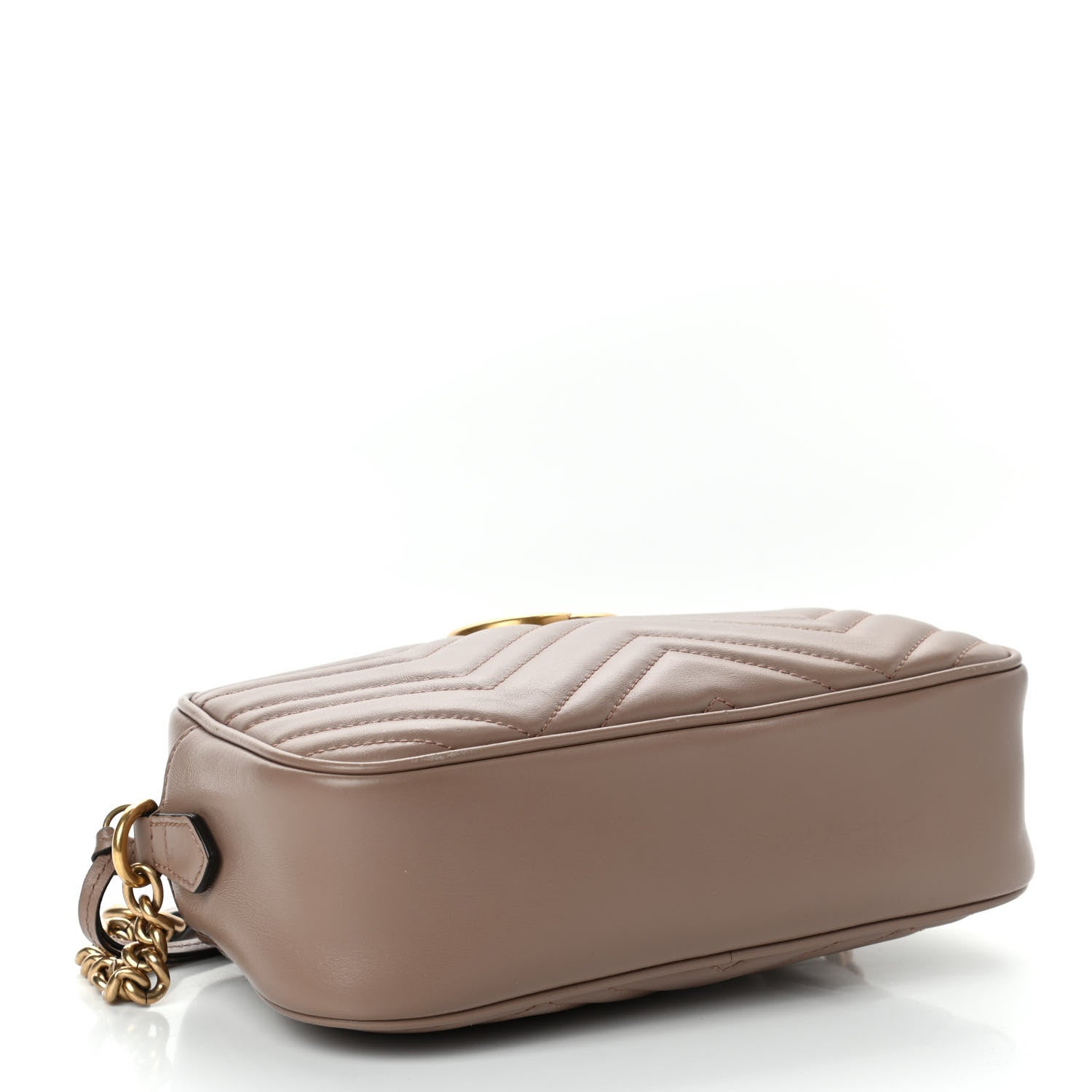 Gucci Calfskin Matelasse Small GG Marmont Chain Shoulder Bag Porcelain Rose 3 of 4