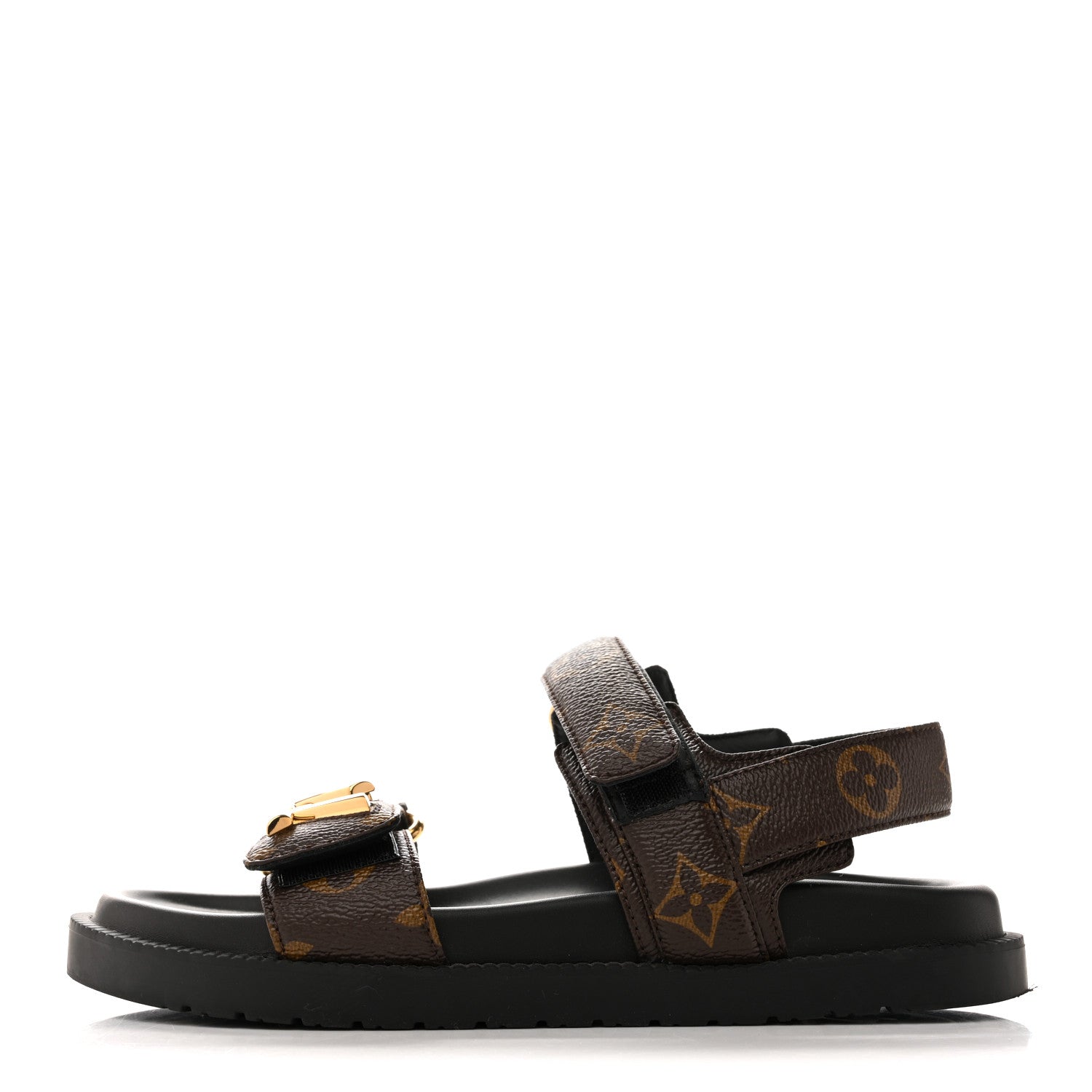Louis Vuitton Monogram LV Sunset Comfort Flat Sandals 35 Cacao Brown 1 of 9