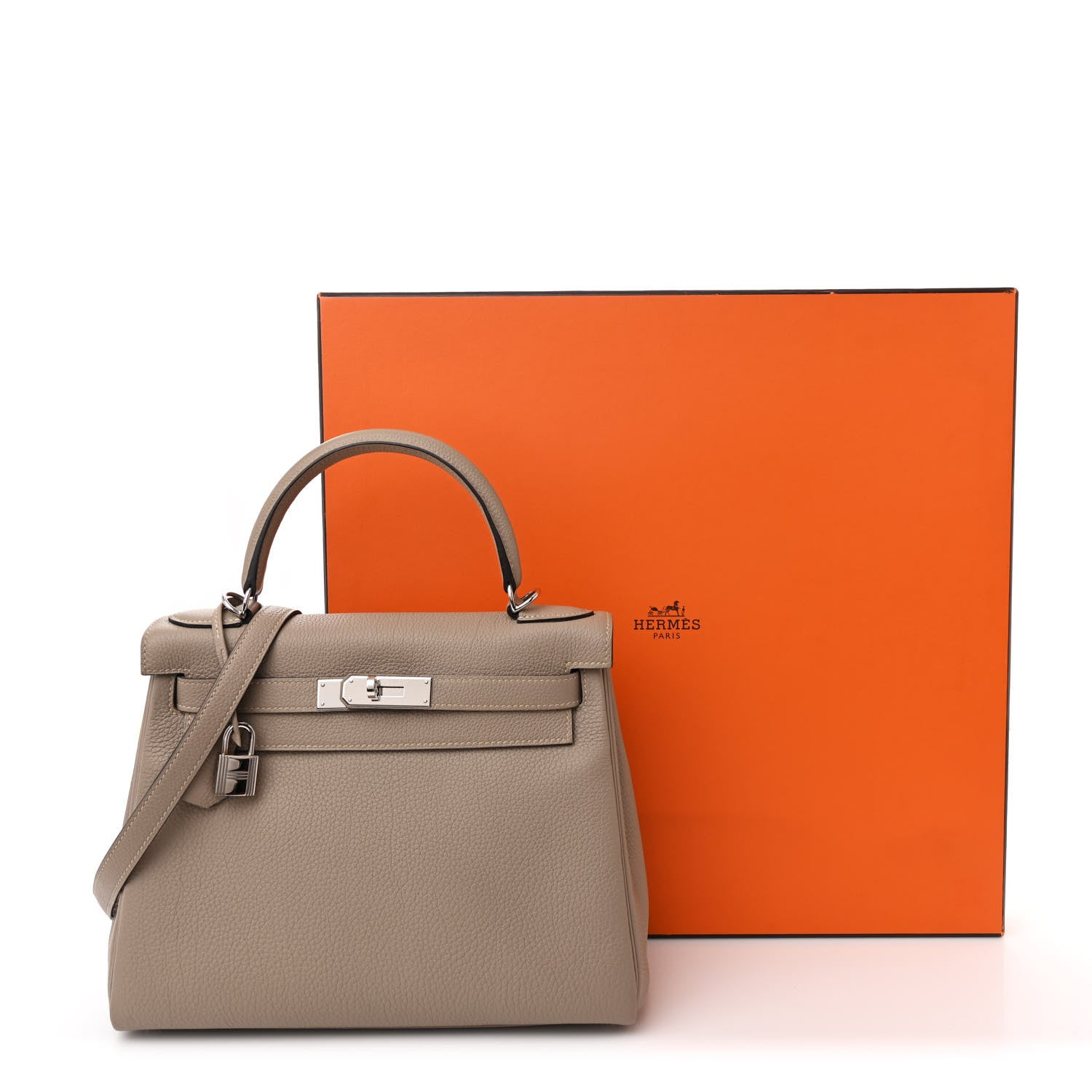 Hermes Togo Kelly Retourne 28 Gris Tourterelle 11 of 11