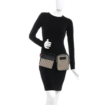 Gucci GG Supreme Monogram Web Belt Bag Black 2 of 8
