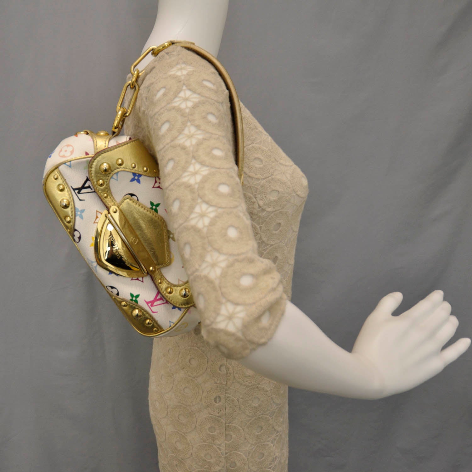 Louis Vuitton Monogram Multicolor Marilyn White Gold 2 of 9