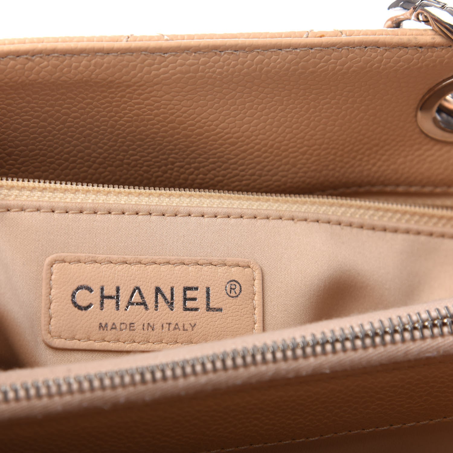 Chanel Caviar Quilted Grand Shopping Tote GST Beige 6 of 12
