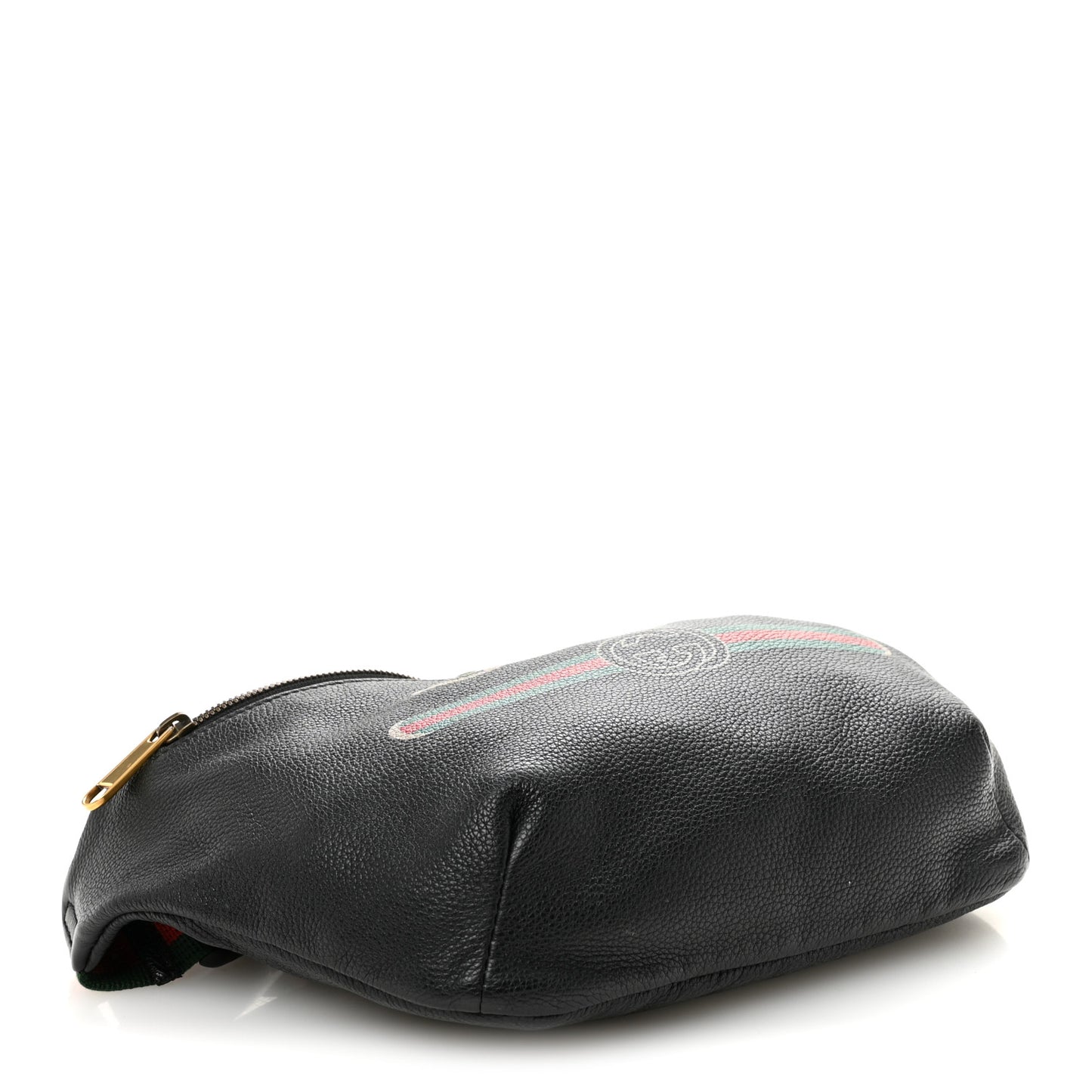 Grained Calfskin Logo Belt Bag Black