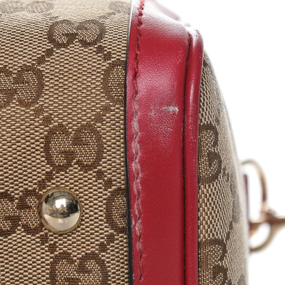 Gucci Monogram Medium Joy Boston Beige Red 6 of 8