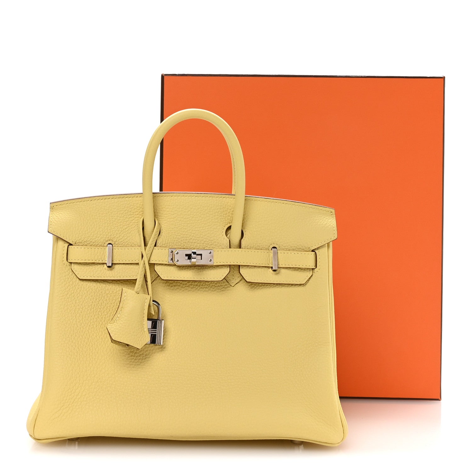 Hermes Togo Birkin 25 Jaune Poussin 11 of 11