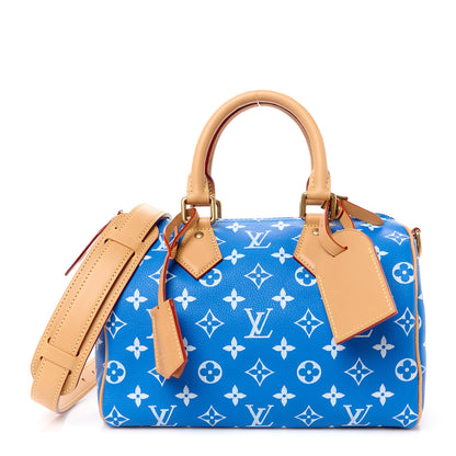Louis Vuitton Calfskin Monogram Speedy P9 Bandouliere 25 Blue 1 of 16