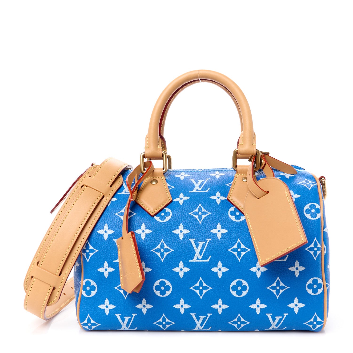 Louis Vuitton Calfskin Monogram Speedy P9 Bandouliere 25 Blue 1 of 16