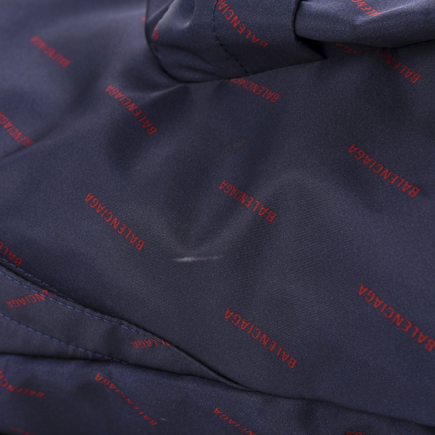 Twill Nylon Allover Logo Print Explorer Backpack Bleu Canopee Rouge