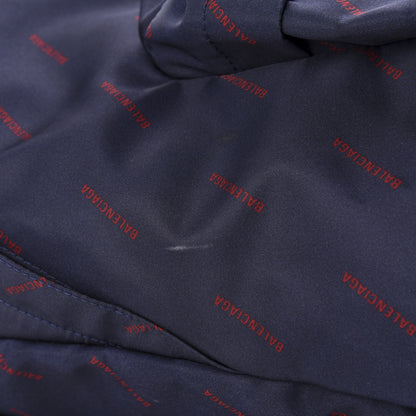 Balenciaga Twill Nylon Allover Logo Print Explorer Backpack Bleu Canopee Rouge 9 of 10