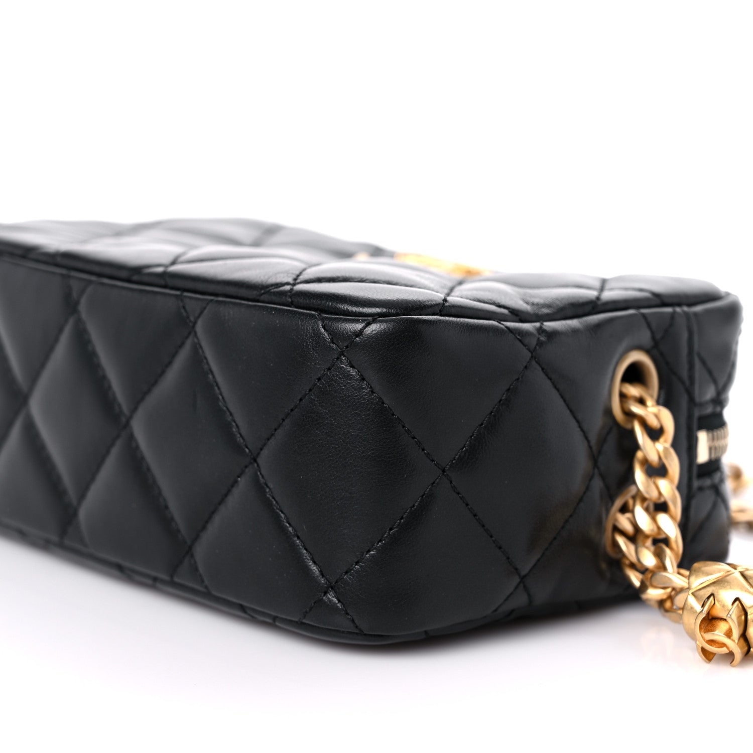 Chanel Lambskin Quilted Mini Pillow Crush Camera Case Black 8 of 9