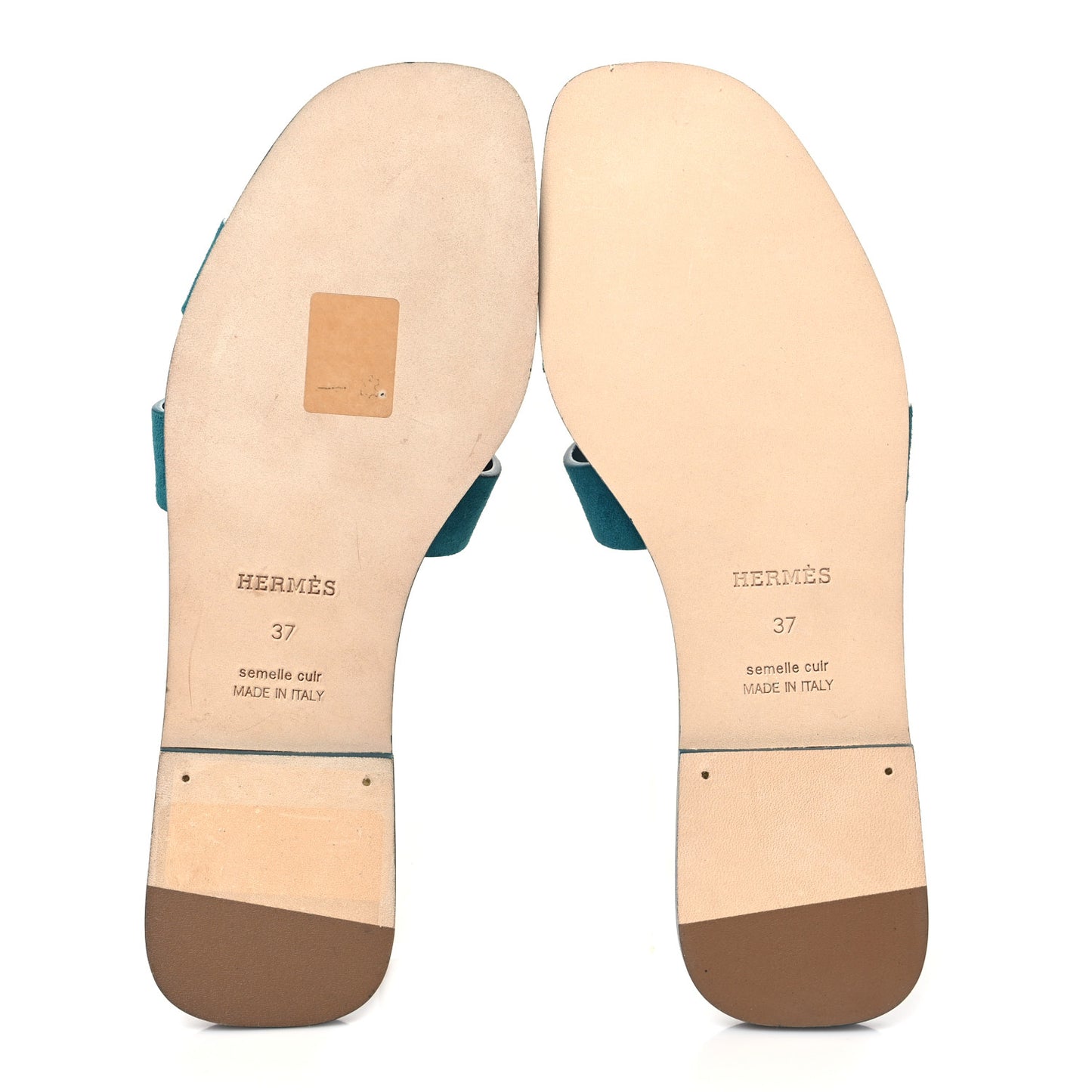 Suede Goatskin Oran Sandals 37 Vert Oxford