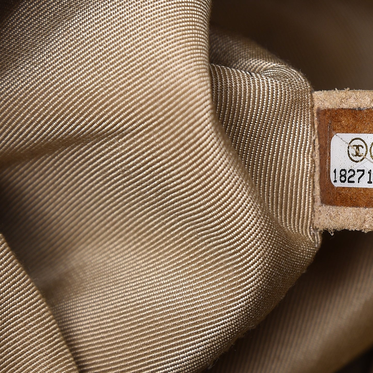 Calfskin Stitched Double Zip Hobo Beige