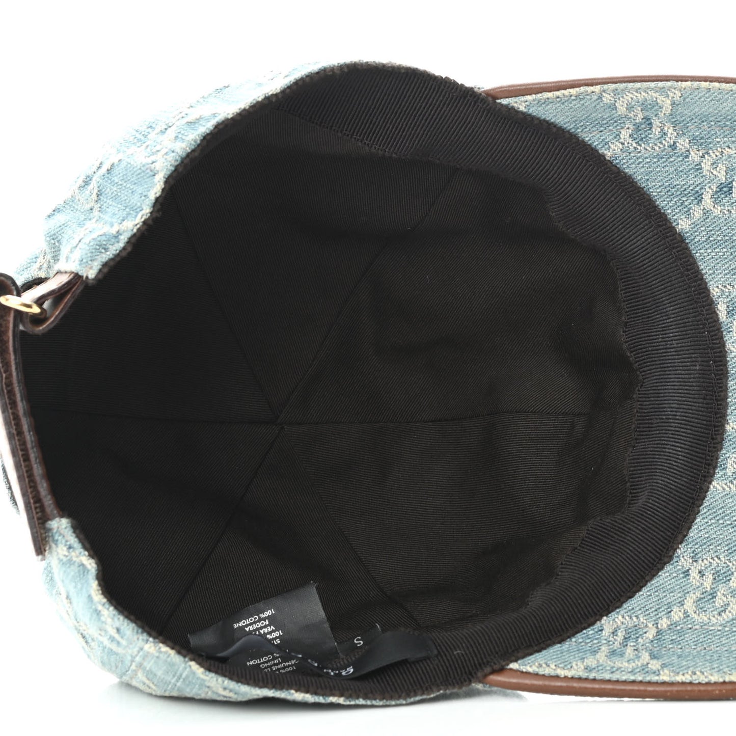 Denim GG Monogram Baseball Hat S Blue