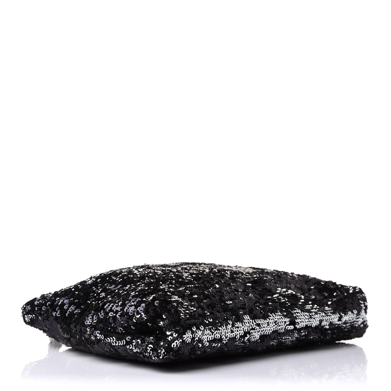 Jimmy Choo Sequin Callie Tasseled Clutch Black Silver 3 of 9