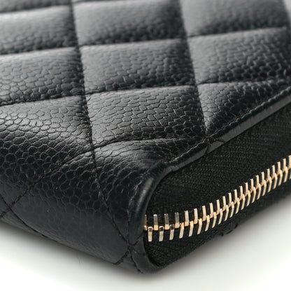 Chanel Caviar Quilted Large Gusset Zip Around Wallet Black 11 of 12