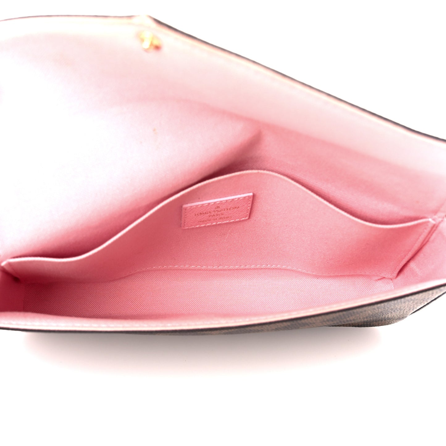 Damier Ebene Studded Pochette Felicie Chain Wallet