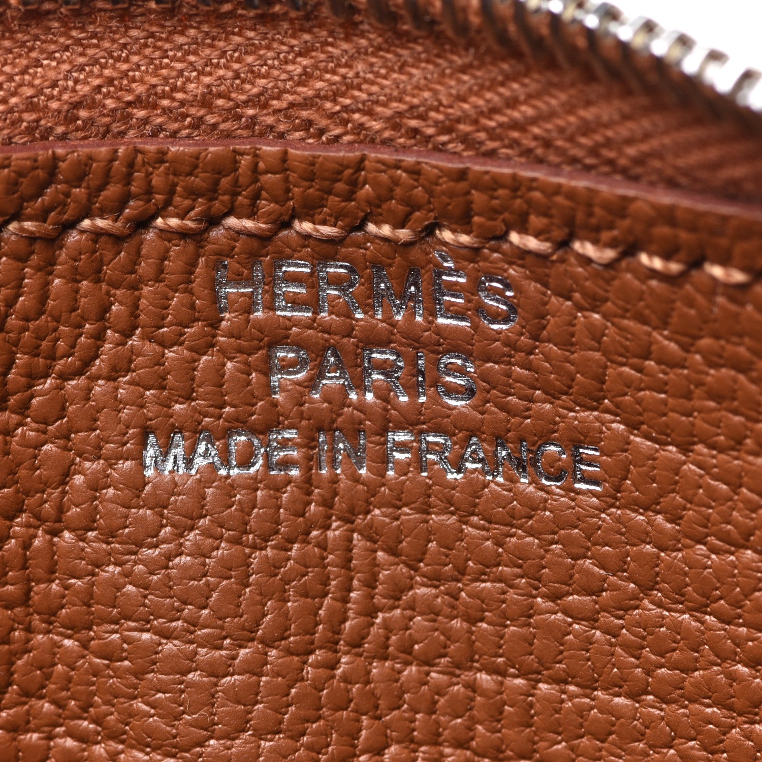 Hermes Evercolor Bi-Color Porte-cartes Strap Card Holder Gold Cuivre 6 of 7