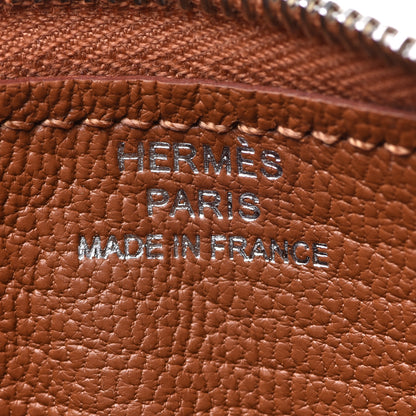 Hermes Evercolor Bi-Color Porte-cartes Strap Card Holder Gold Cuivre 6 of 7