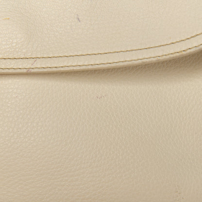 Prada Vitello Daino Metal Bar Top Handle Shoulder Bag White 9 of 18