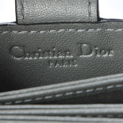 Christian Dior Metallic Grained Calfskin Cannage Lady Dior 5-Gusset Card Holder Silver 6 of 10