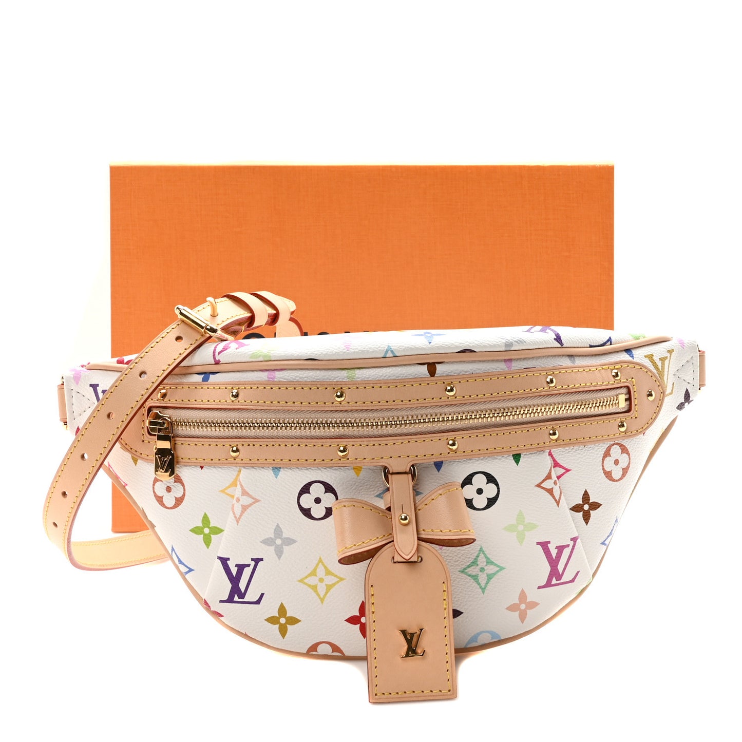 LV X TM Monogram Multicolor High Rise Bumbag White