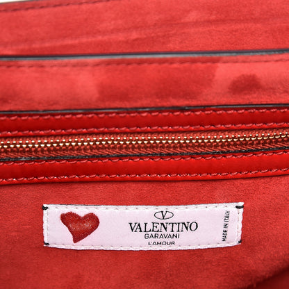 Valentino Garavani Patent L'Amour Rockstud Shoulder Bag Rosso Valentino 6 of 9