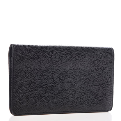 Chanel Caviar Timeless CC Yen Wallet Black 3 of 9