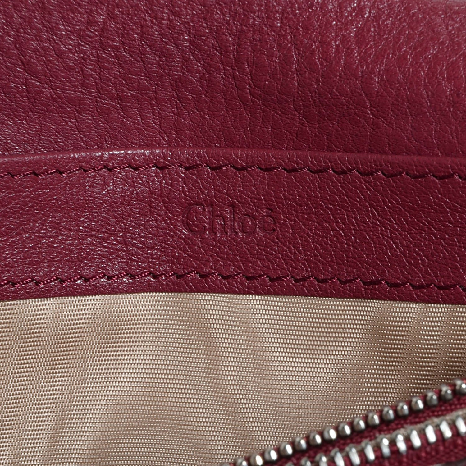 Chloe Calfskin Paddington Wallet Grenat 7 of 9