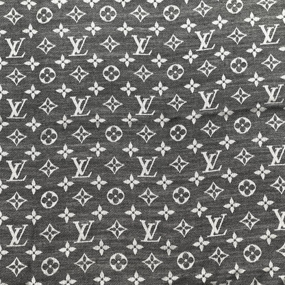 Louis Vuitton Silk Wool Monogram Denim Shawl Black 3 of 5