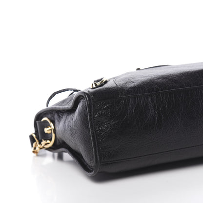 Balenciaga Agneau Classic Gold Hardware S City Graffiti Logo Strap Black 9 of 11