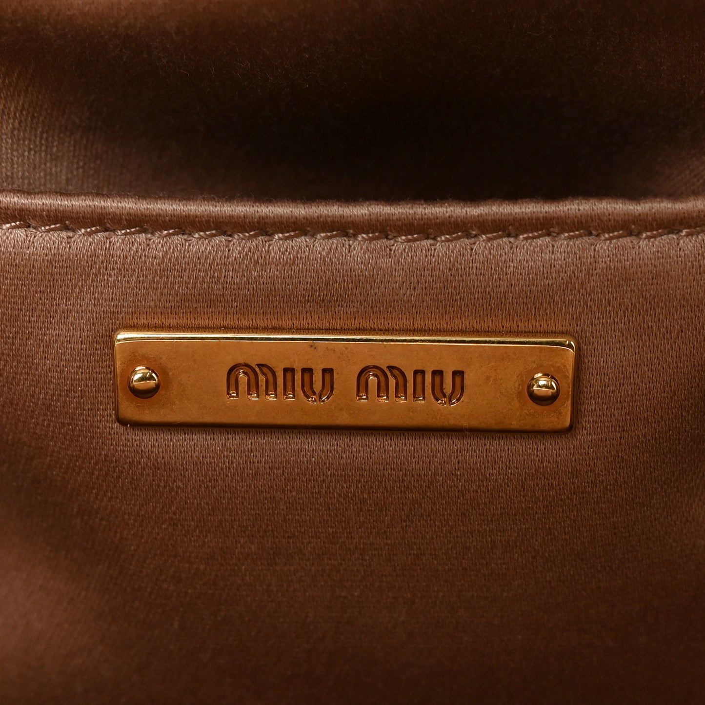 Nappa Matelasse Miu Belle Bag Cammeo