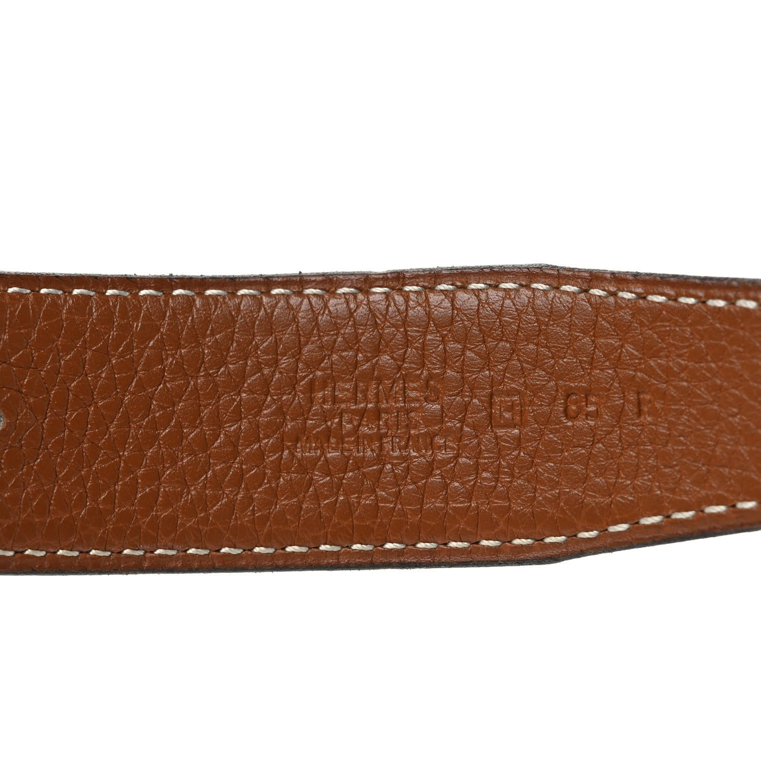Hermes Box Togo 32mm H Belt 85 Black Gold 3 of 4