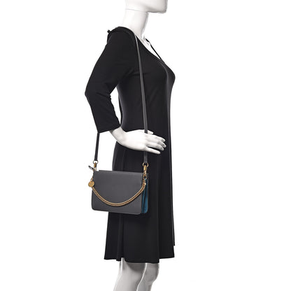 Givenchy Goatskin Suede Cross 3 Crossbody Bag Grey Blue 2 of 11